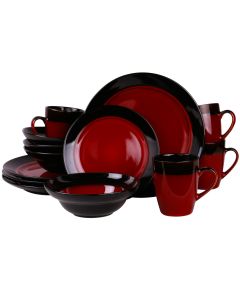 Elama&rsquo;s Tanizia 16 Piece High Gloss Dinnerware Set
