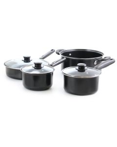 Better Chef 7 Piece Deluxe Non-Stick Cookware Set in Black